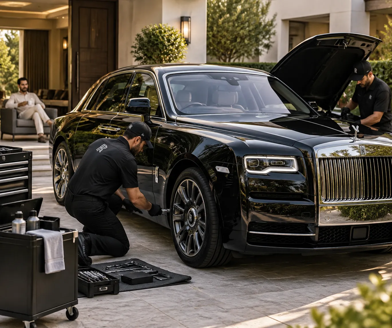 Rolls Royce doorstep car service and luxury car maintenance in Delhi NCR